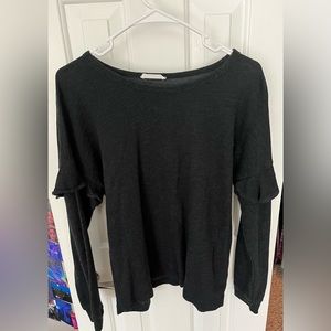 Lush black ruffled top